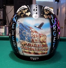 Tribute helmet custom airbrushed