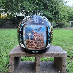 Elite Paintworx By Moore Custom painted Chris Kyle/ Chad Littlefield tribute helmet for  Nancy Matters painted by Moore25
