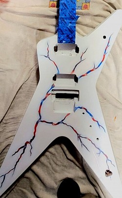 Custom d3 guitar painted for Adams guitar addict by MOORE 25