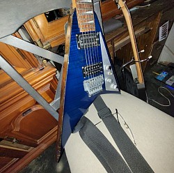 Custom airbrushed jackson painted by Elite Paintworx By Moore with gold leaf