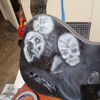 New project for a guy who couldnt wait. To get his guitar painted before christmas. Elite Paintworx By Moore